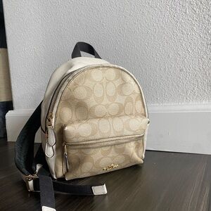 Coach Mini Bag in Cream and Tan